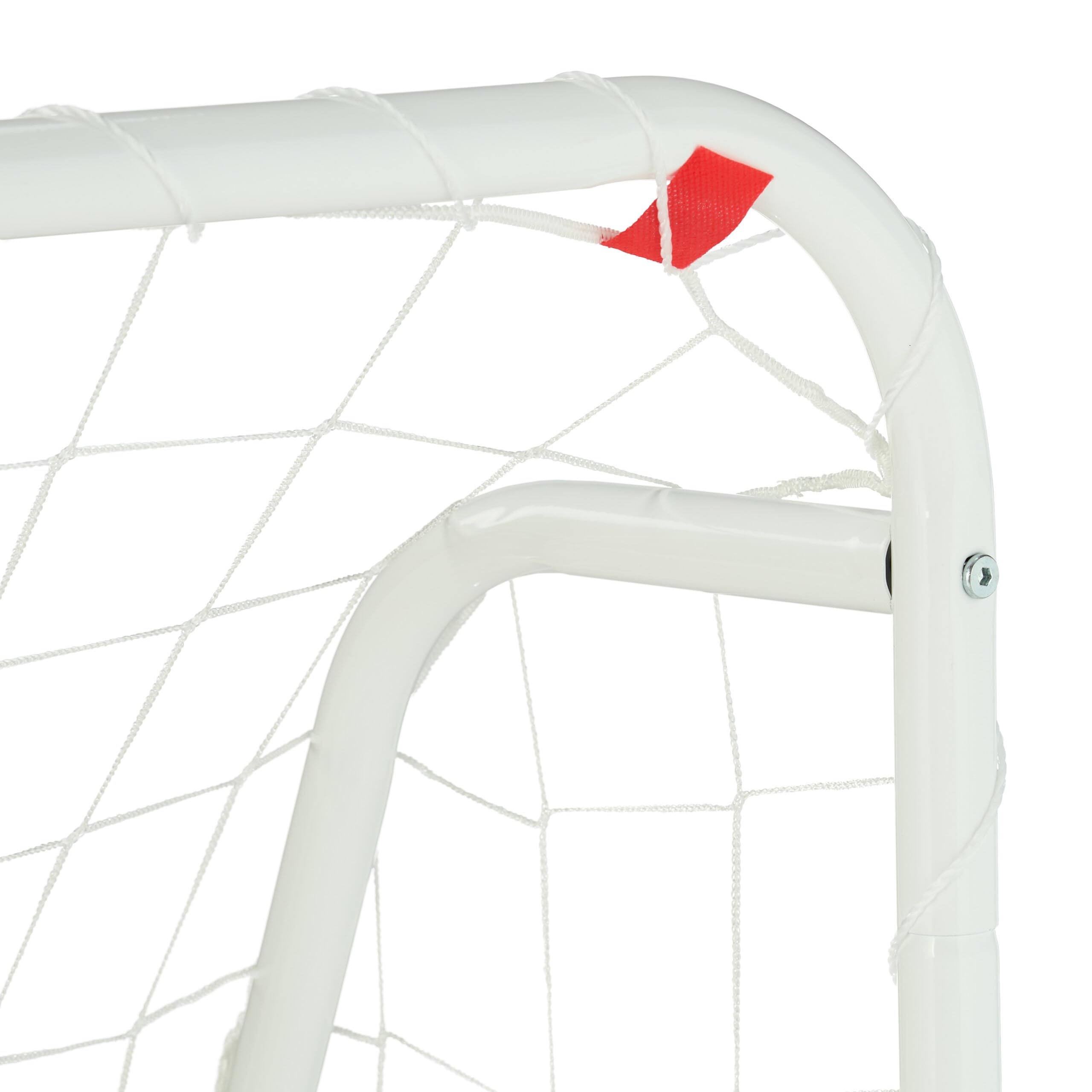 Relaxdays Miniportería Fútbol Metal 96x124x61 cm Blanco