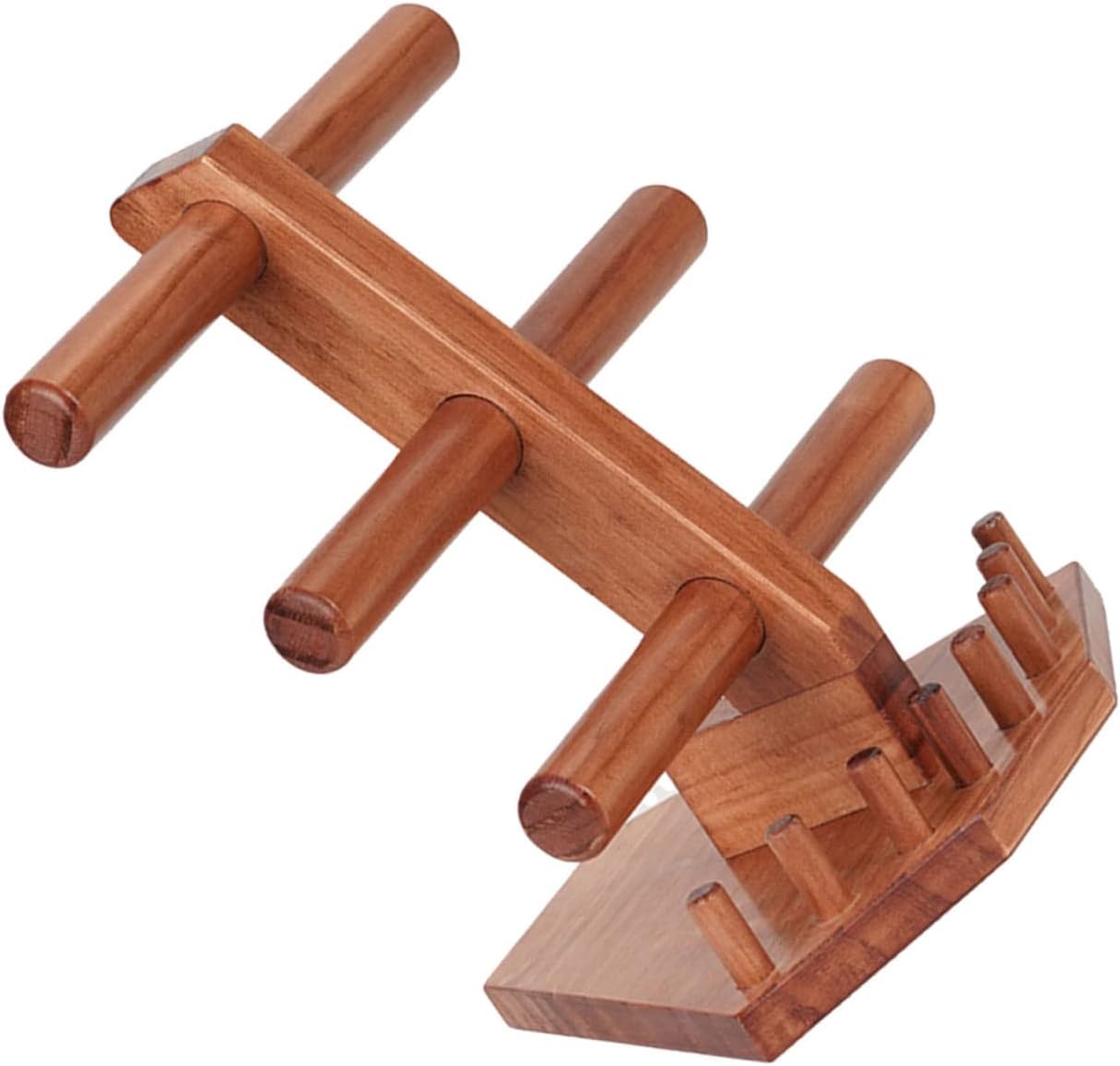 Zerodeko Vintage Wooden Jewelry Display Stand for Bracelets Bangles and Multi-functional Organizer for Desktop Use Sturdy and Elegant Design Finish