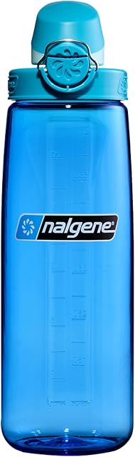 Nalgene 24 oz On The Fly Lock-Top Water Bottle, Slate Blue w/Glacial