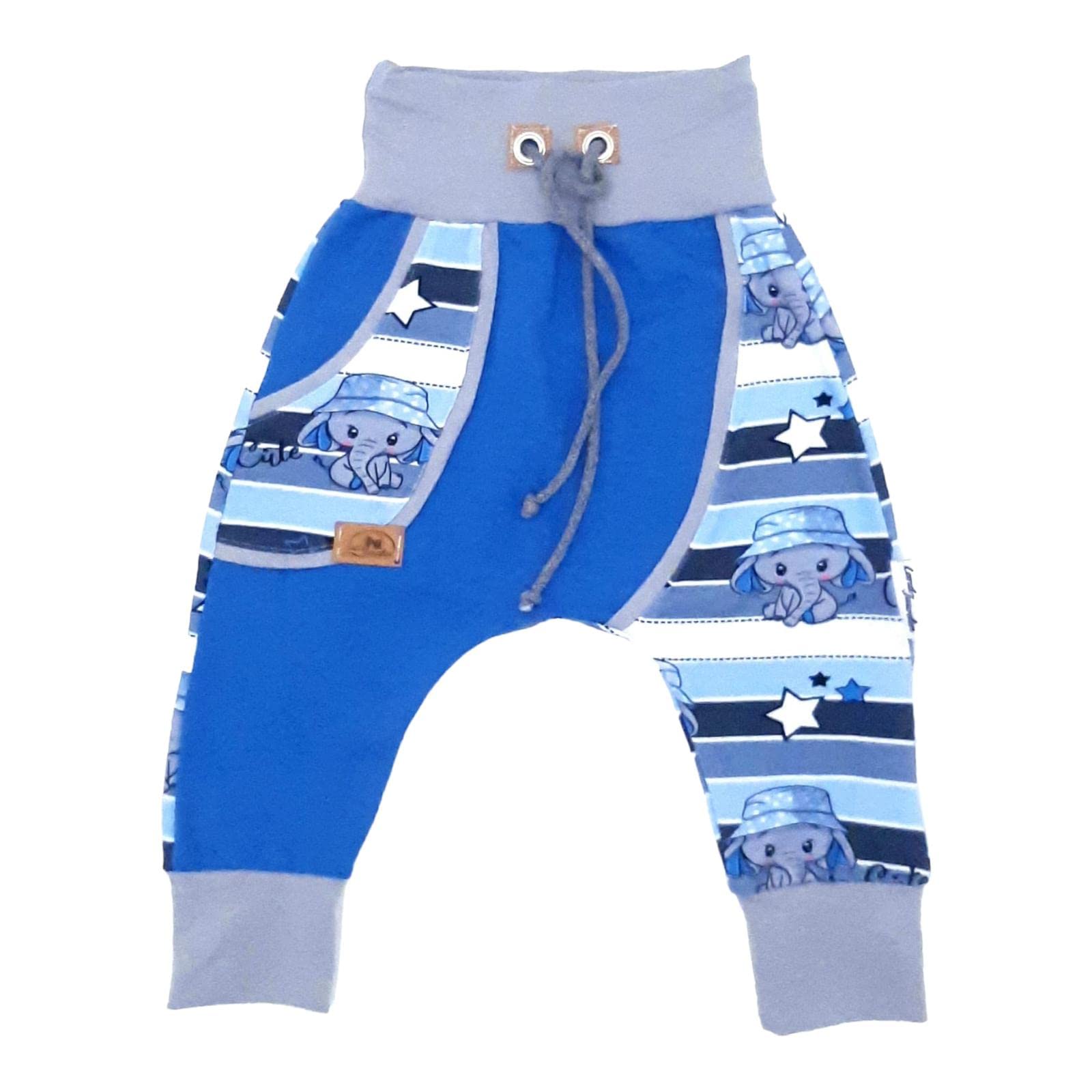 Pumphose + Shirt Elefant blau grau