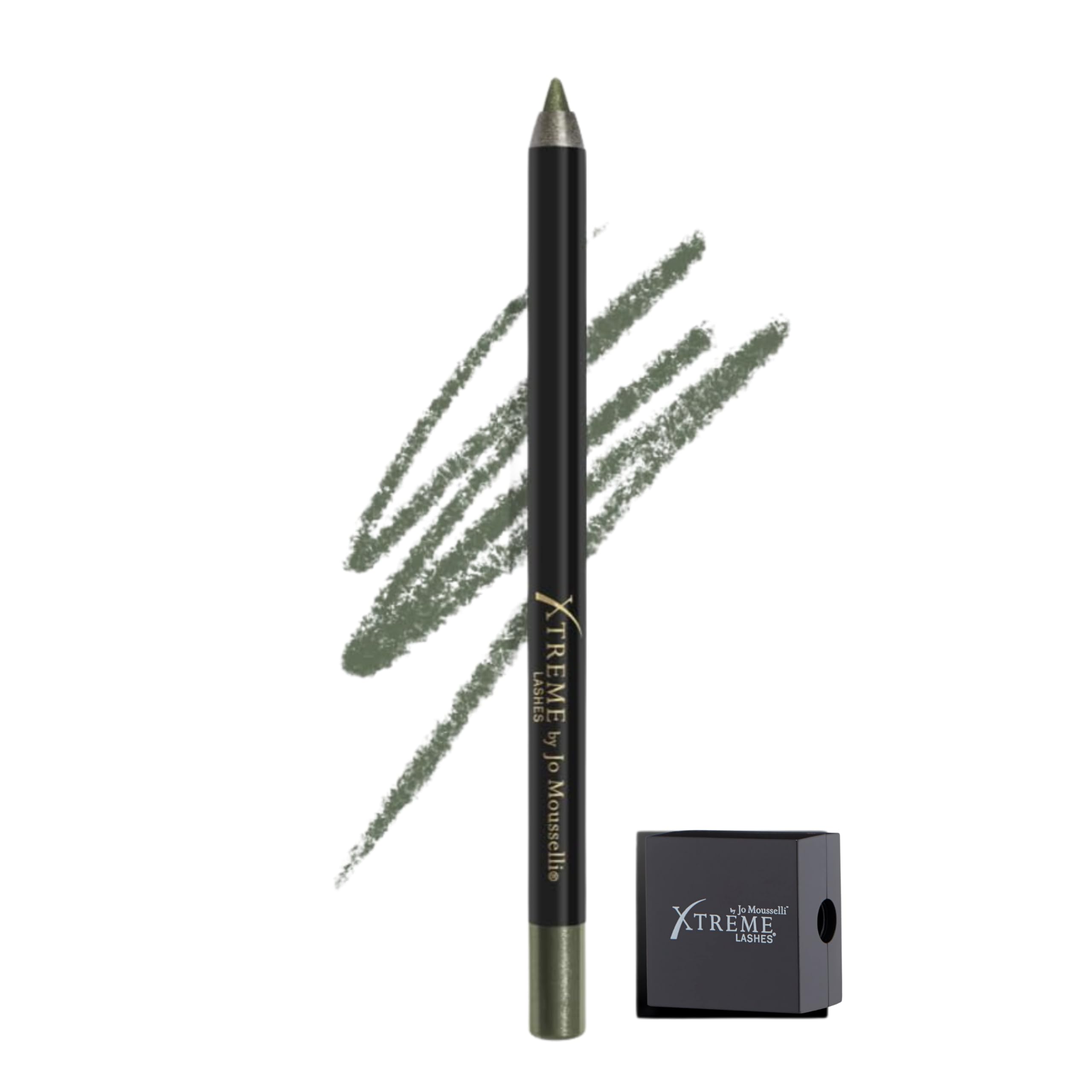 Xtreme Lashes GlideLiner Long Lasting Eye Pencil with Sharpener, Golden Olive, 0.04 Oz, Waterproof Makeup, Gel Formula, Blendable, Smudge, Fade, &
