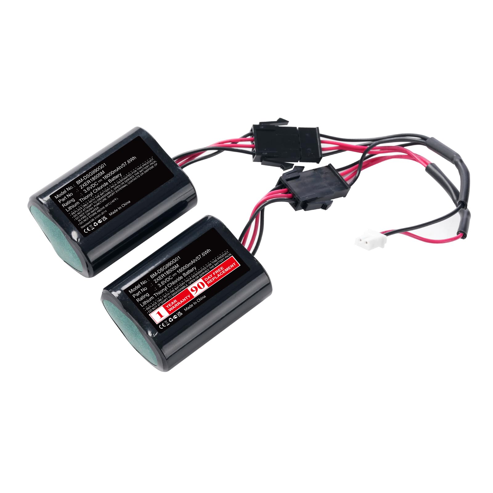 BCXY 103-304742 Battery Replacement for Visonic MCS-720B MCS-740 Siren 2XER18505M, DSC Siren PG9901 PG9901 Burg Siren Siren Res Fire Siren PG9911