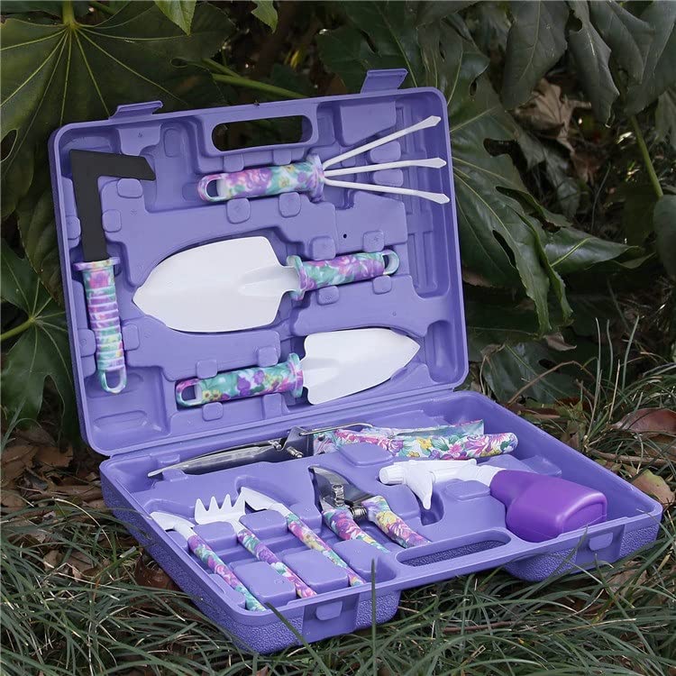 Set de herramientas de jardinería, 10 piezas con caja plástica miniatura 4