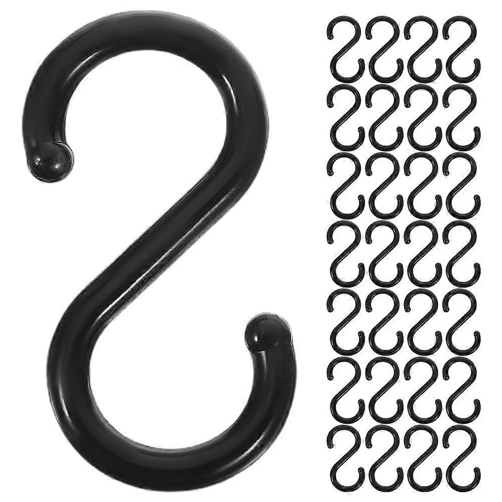 JOYHAPPST 200pcs S-Shaped Plastic Hooks Hanging Multipurpose Hook Plastic Hanger for Store