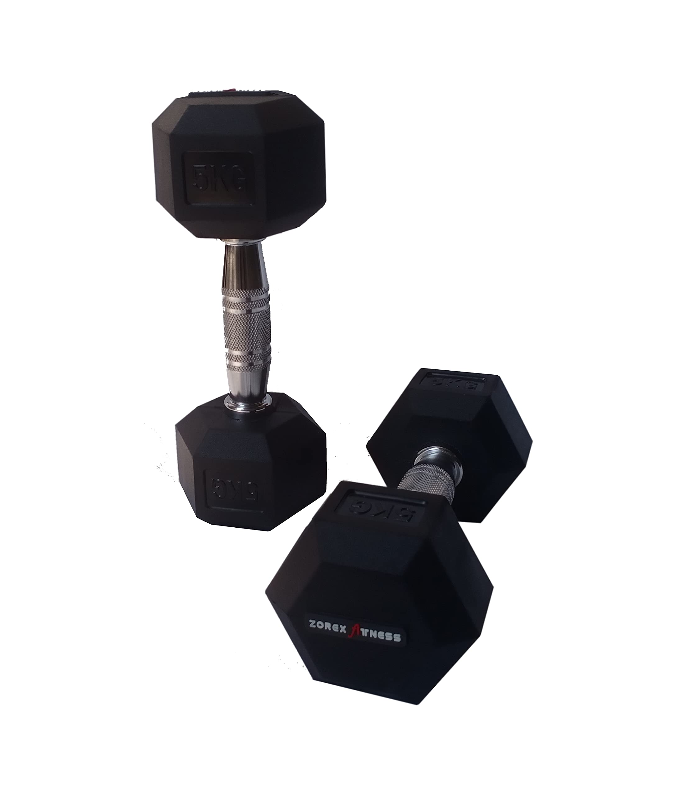 Zorex Fitness 5 Kg Rubber Coated Professional Hex dumbles set for home gym (5X2=10 kg) (B09MM2V3FN) Amazon Price History, Amazon Price Tracker