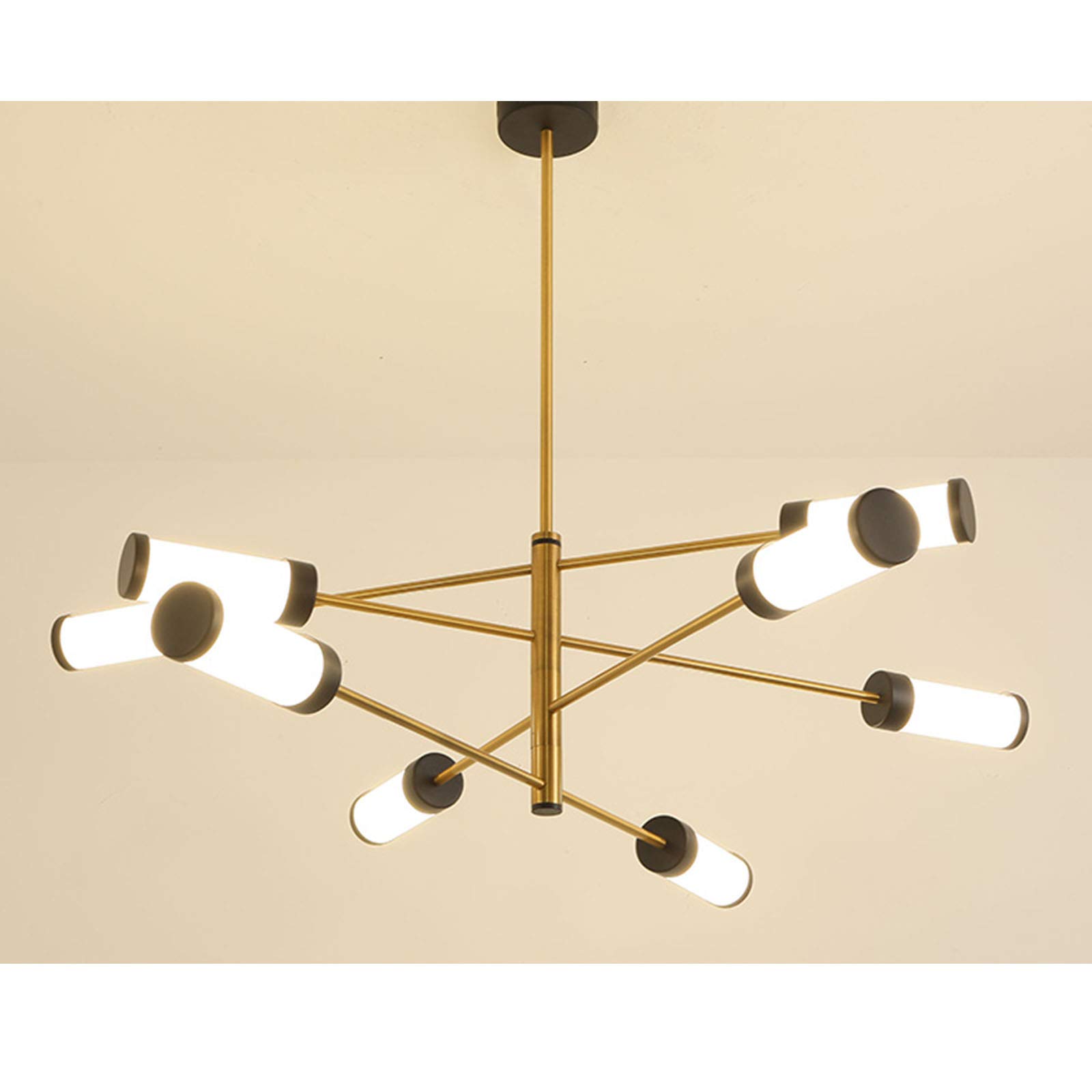 CSXSXAUO Minimalist Style Chandelier Ceiling Lamp with Geometric Line Design,Ceiling Light Fixture for Living Room Any Occasion-Brass 8 Lights It's so kind of you
