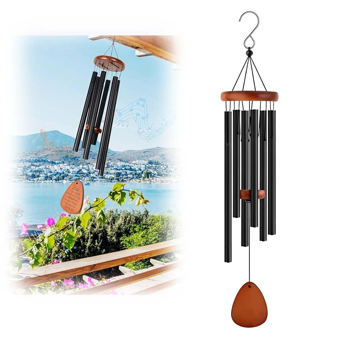 1 Pezzo Campanelli a Vento, Decorazione per Giardino, Balcone e Interni, Regalo di Benvenuto e Arredamento per la Casa