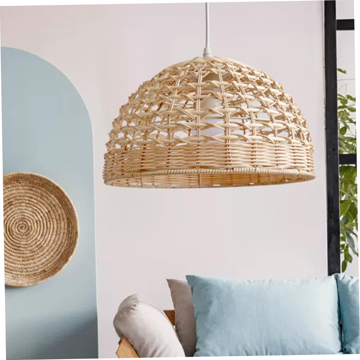 Housoutil Rattanowy Abażur Wiszące Lampy Odcienie Chic Light Akcesoria Rustykalne Abażury Wiszące Oświetlenie Sufitowe Odcień Wisząca Odcienie Tkany Abażur Części Zamienne Do Lampy