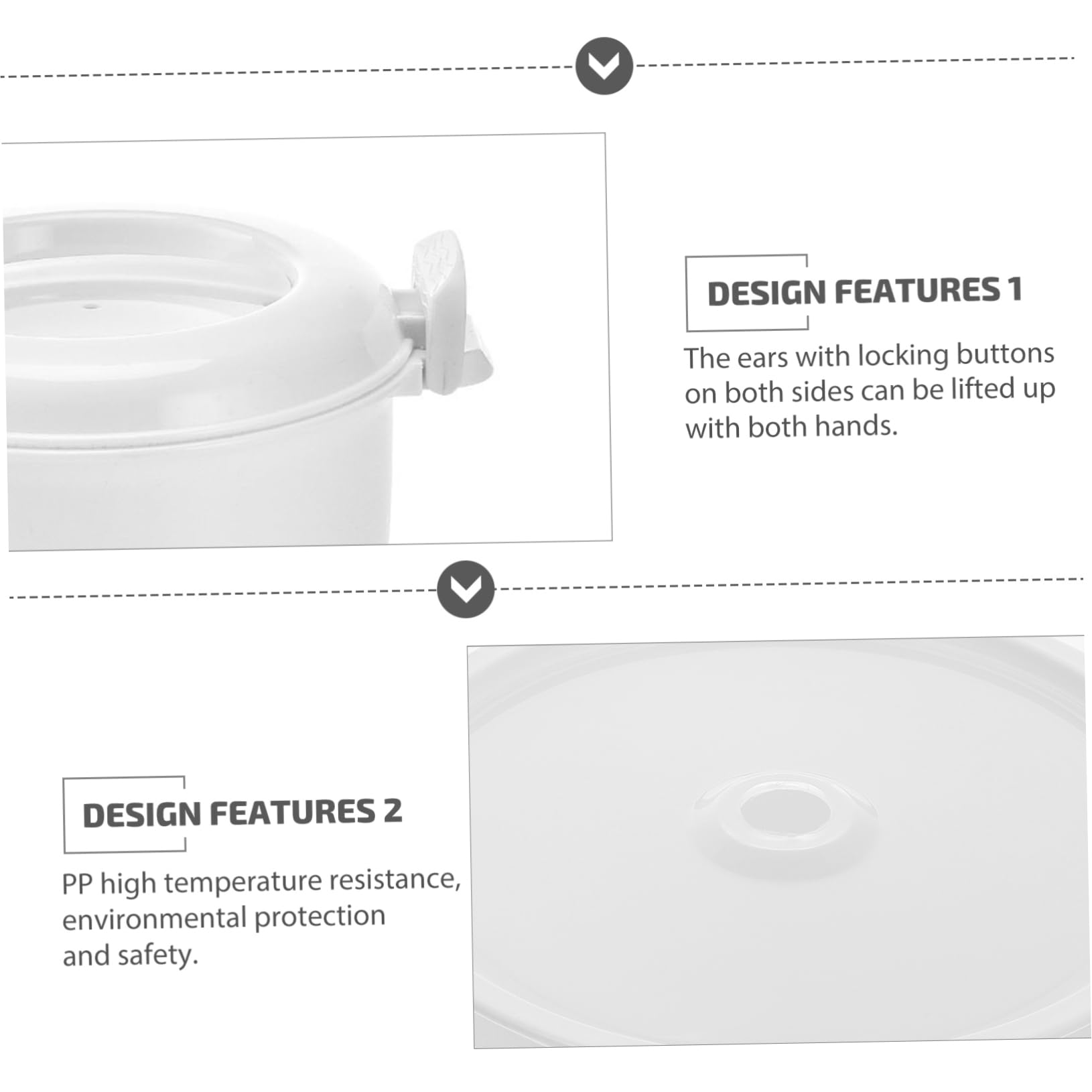 BRIGHTFUFU Microwave Rice Cooker Food Grade Multifunctional Design for Rice Veggies Noodles Small for Home Cooking and Prep