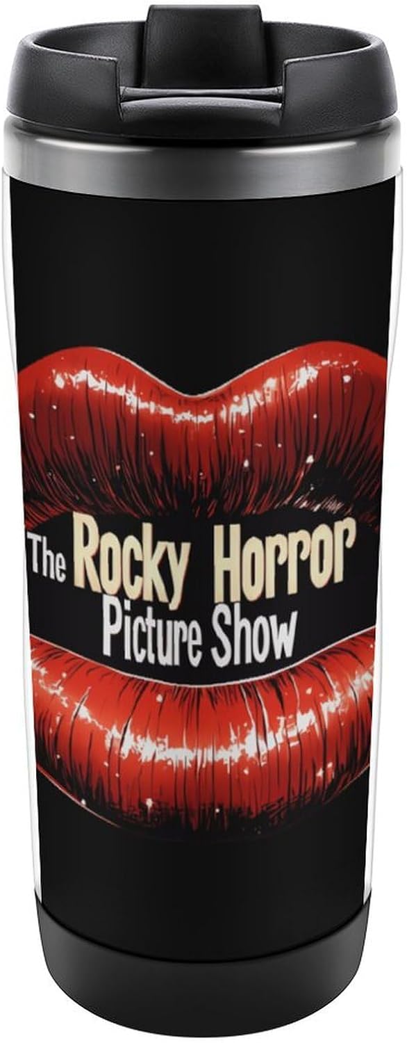 The Rocky Horror Picture Show Travel Coffee Mug Reusable Insulated Drinking Cup with Lid for Home Outdoor Works 13 Oz