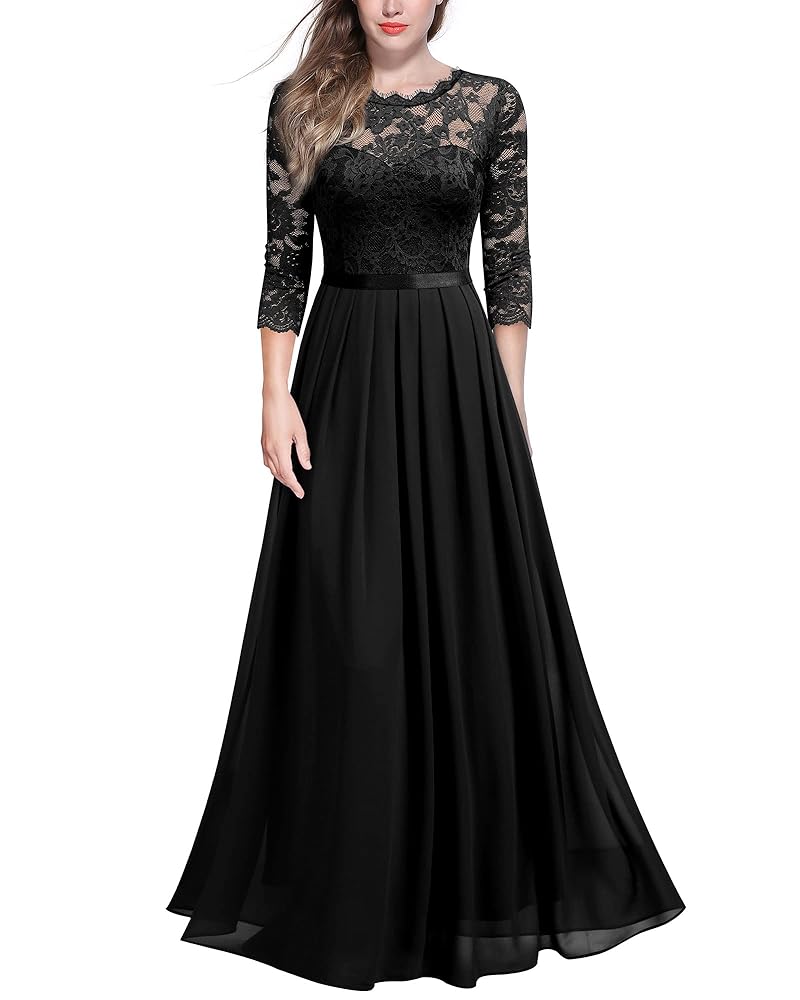 Amazon.com: Miusol Women's Elegant Floral Lace 3/4 Sleeve