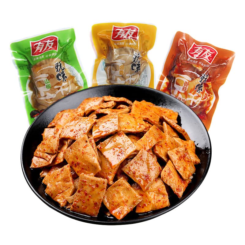 Miniatura 2 de Tofu seco para la oficina, aperitivos y aperitivos independientes, paquete pequeño, productos de frijoles picantes (14.39oz)