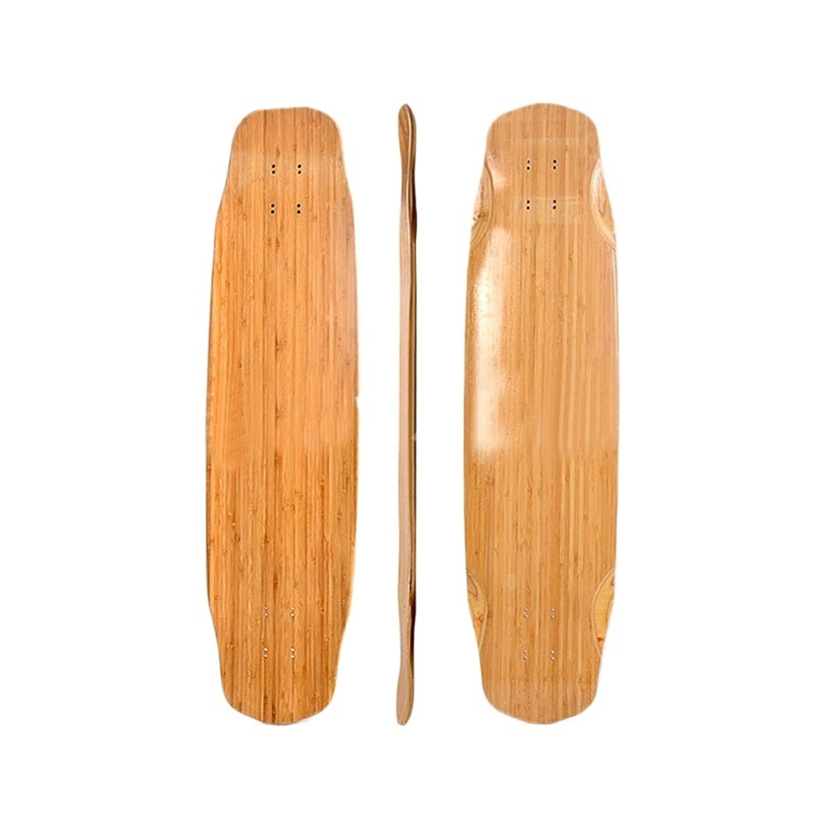 Cubierta Longboard de arce y bambú de 37 pulgadas en blanco for bricolaje