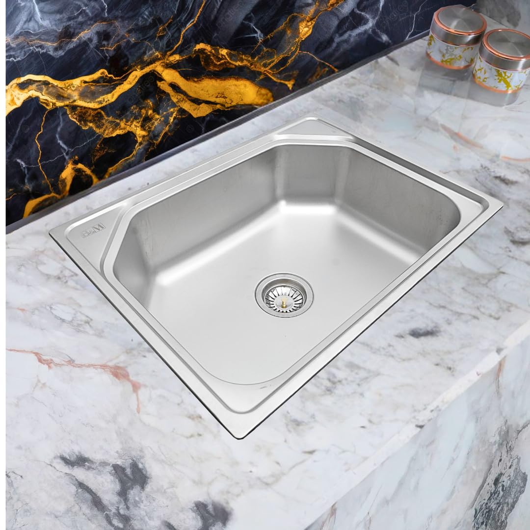 BOWLS & MORE 24"x18"x9" MACHINE MADE HEAVYDUTY KITCHEN SINK Vessel Sink (SILVER) (B0CW6LG5KS) Amazon Price History, Amazon Price Tracker