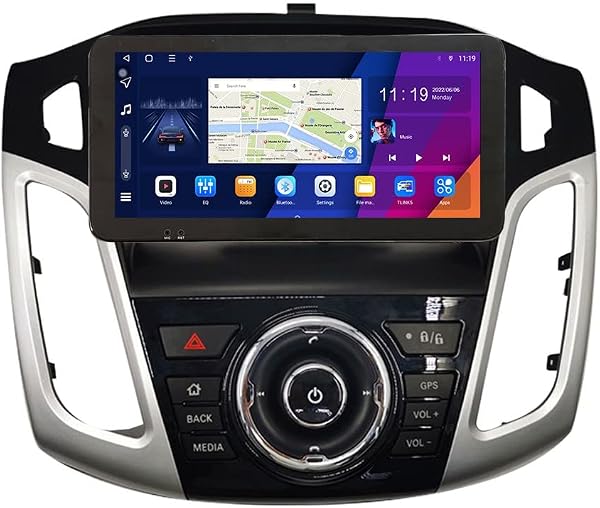 KUNFINE Radio Android CarPlay & Android Auto Autoradio Navegación Automática Reproductor Multimedia Estéreo GPS Pantalla táctil RDS DSP BT WiFi Reemplazo para Ford Focus 2012-2018, si aplica 🥇✔️ ® A Pedido 🏆™