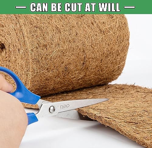 Zaugontw Natural Mulch Roll For Landscaping, 120 Inch X 6.3 Inch Organic Thick Coconut Fiber Mulch Mat With 20U-Shaped Steel Stakes, Garden Mulch Border Roll For Plants thumb #3