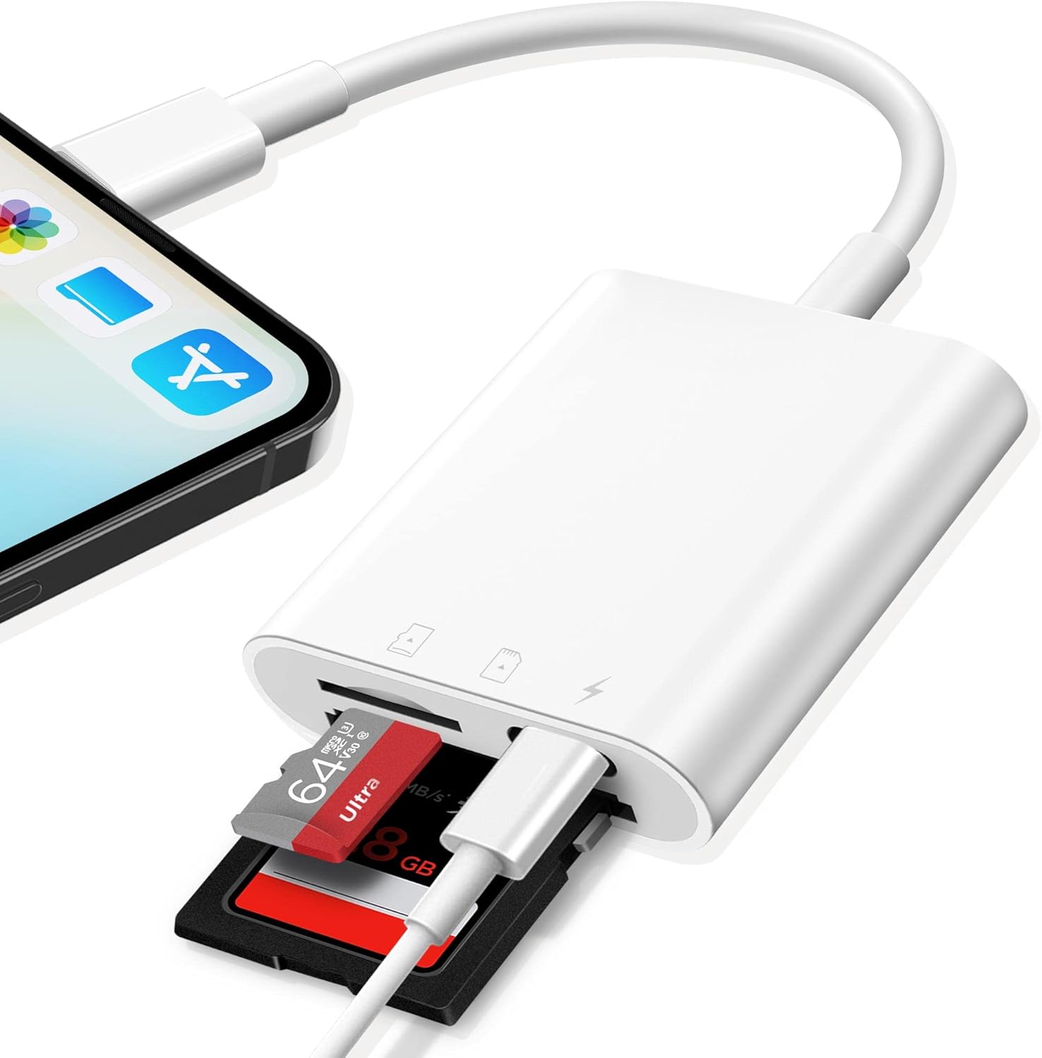 SD Card Reader for iPhone/iPad,PuavntView Micro SD Card