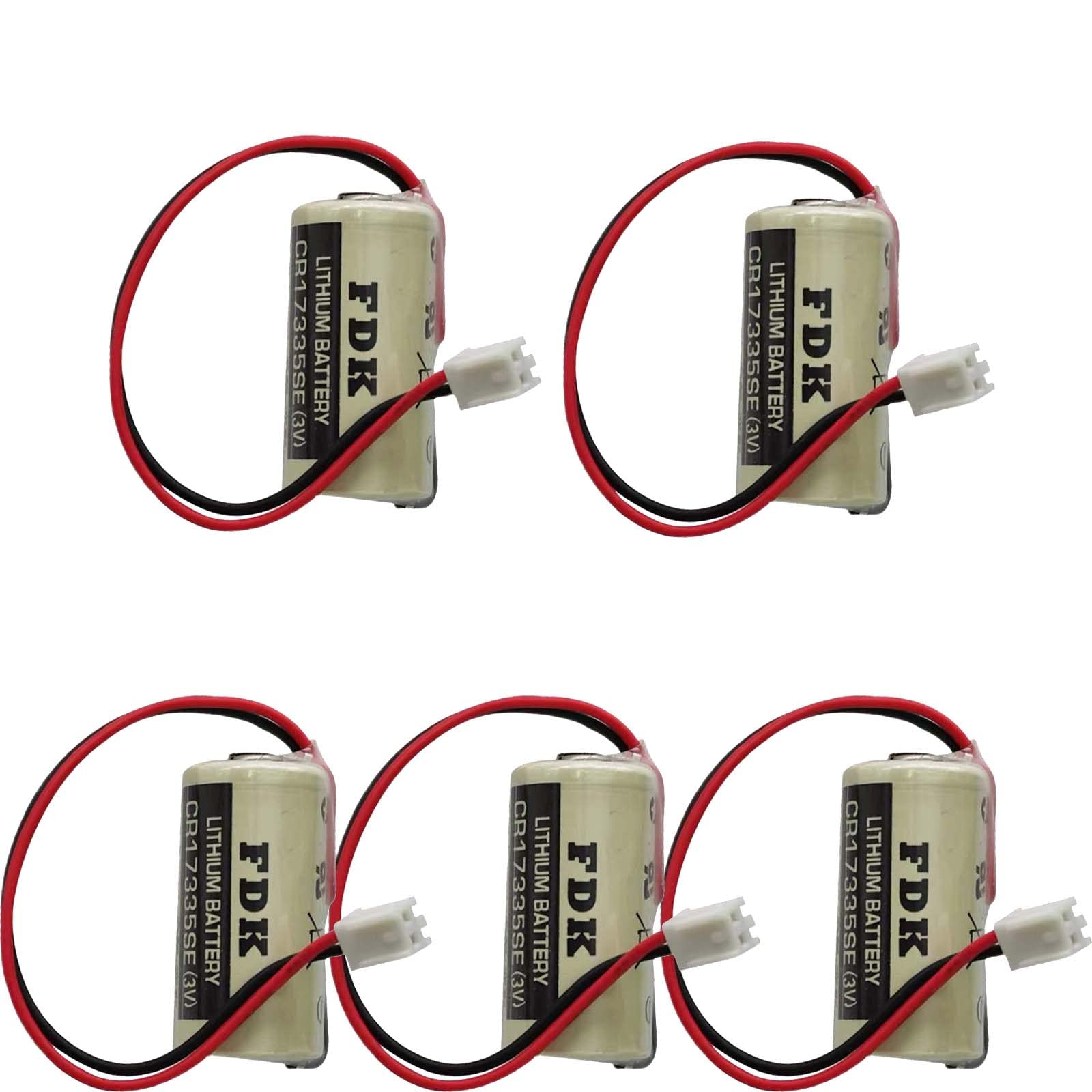 (5Pcs) 1800mAh FDK CR17335SE 3V Battery with Plug for Epson Robot R13B060003 Controller RC Series CR17335SE Battery