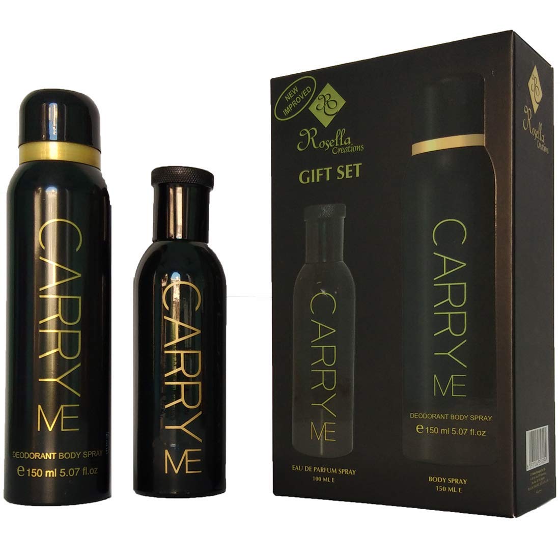 Buy Carry Me Gift Set Deodorant & Perfume Body Spray For Men and Women Black Combo Pack of 2