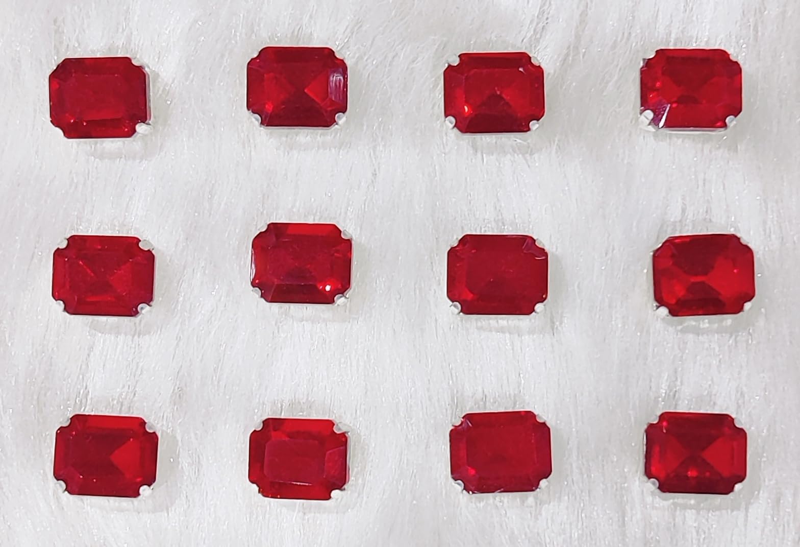 Beads & Crafts: Rectangle Shape Glass Crystal Clip Stones for Embroidery Work, Jewelry Making, Necklace, DIY Art & Craft (8mm x 10mm) (12 Pcs, Red) (B0CV7YBKM8) Amazon Price History, Amazon Price Tracker