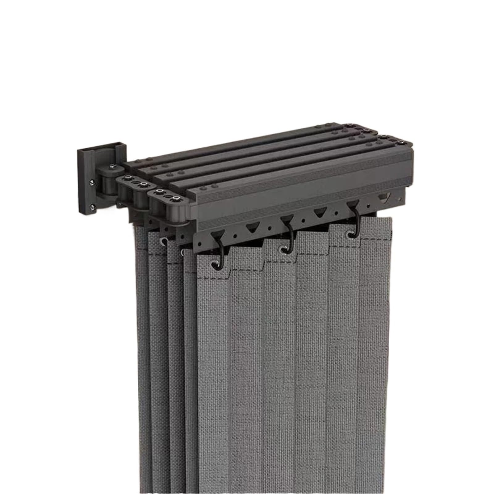 Wall Mount Foldable Shower Curtain Rod Set Bathroom Partition Toilet Punching Dry And Wet Separation(Separate White Rod)