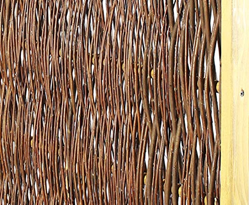 Weidenzaun geflochten "London New" mit 90 x 180cm - Sichtschutzelement Sichtschutzzaun aus Weide mit Rahmen 0,9m x 1,8m – Bild 4