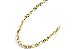 Gold Chain Necklace Collection: 100% 14K Gold Filled Rope Chain for Women and Men