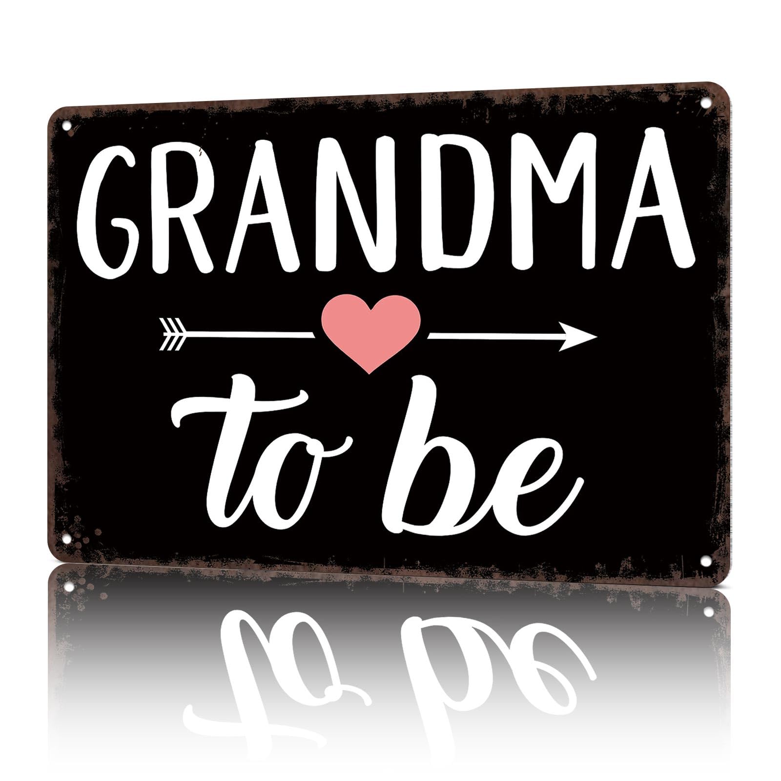 KWQDOZF Vintage Metal Signs Grandma To Be Funny Tin Sign Poster Wall Art For Home Room Bedroom Office Decor 8x12inch