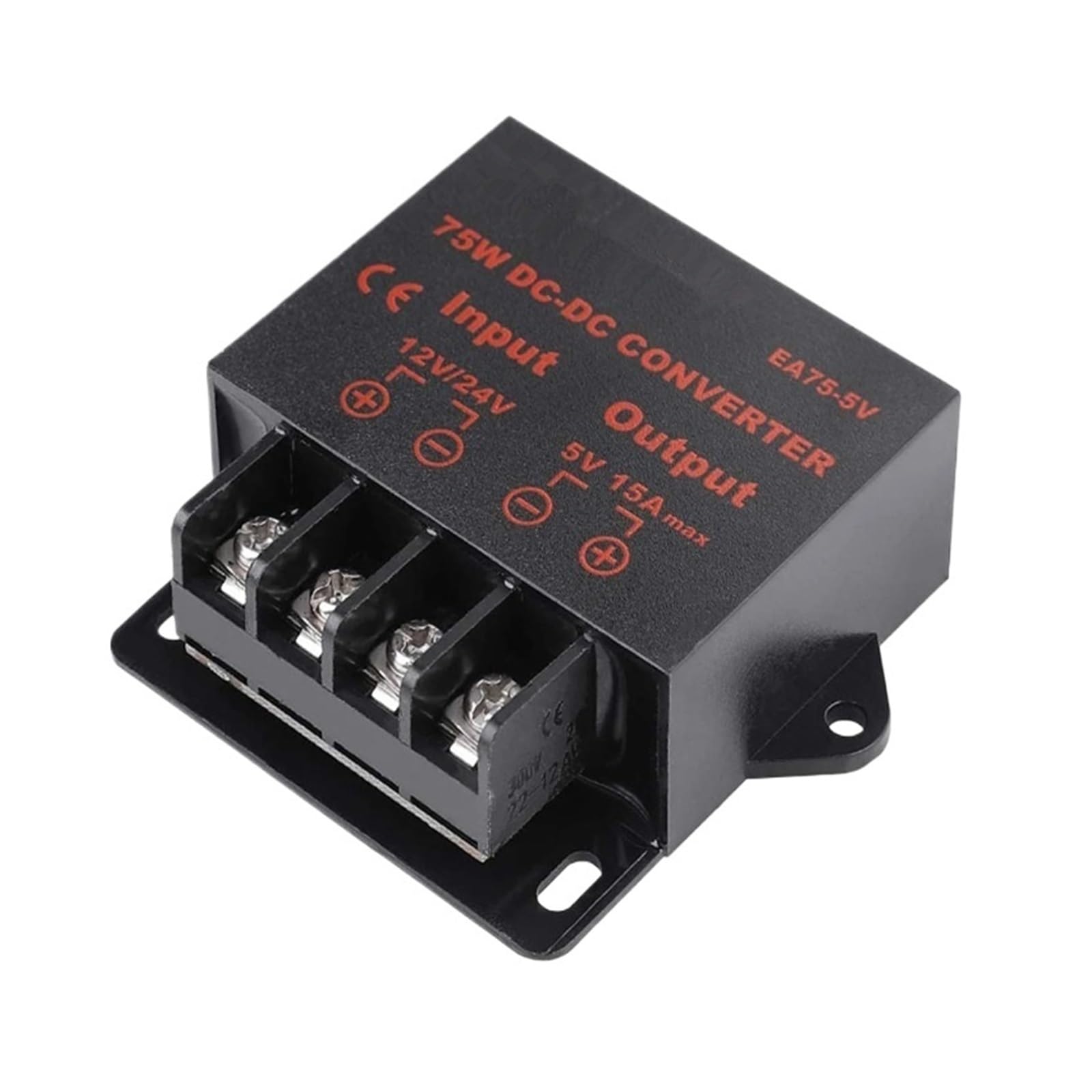 Convertidor reductor de 12V/24V a 5V 15A 75W resistente al agua IP68(12-24V to 5V 15A)