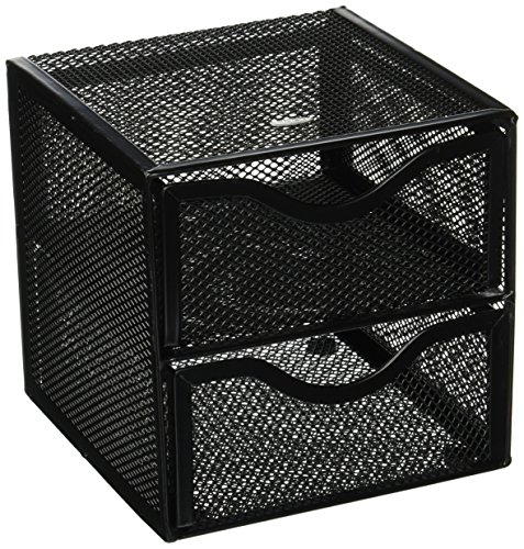 Rolodex Black Mesh Desktop Organization Cube (FG9E5600BLA)