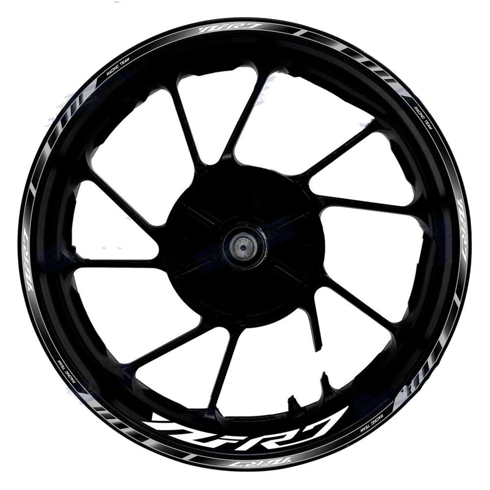 Motorcycle Accessories Front Rear Set Rim Sticker Wheel Decal Hub for Yamaha YZF R7 YZF-R7 Decorative(Color8)
