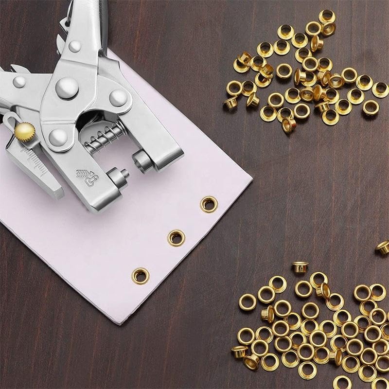 Image of DIY Crafts Eyelet Hole Punch Plier Steel Handle Tools Multi-Functional Grip OEM Customizable for 5MM Eyelet Installation (500, Mix Colour, As Image Shown)