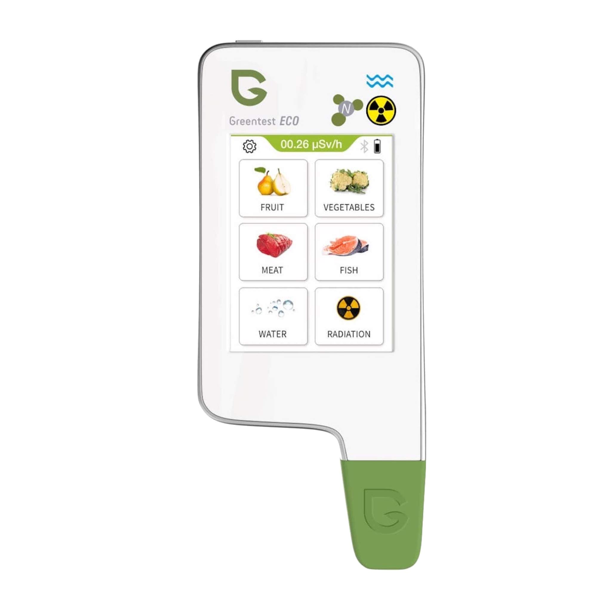 Cyfrowy tester Greentest ECO 6 do określania stężenia azotanów w owocach, warzywach i mięsie, pomiaru promieniowania i pomiaru jakości wody TDS