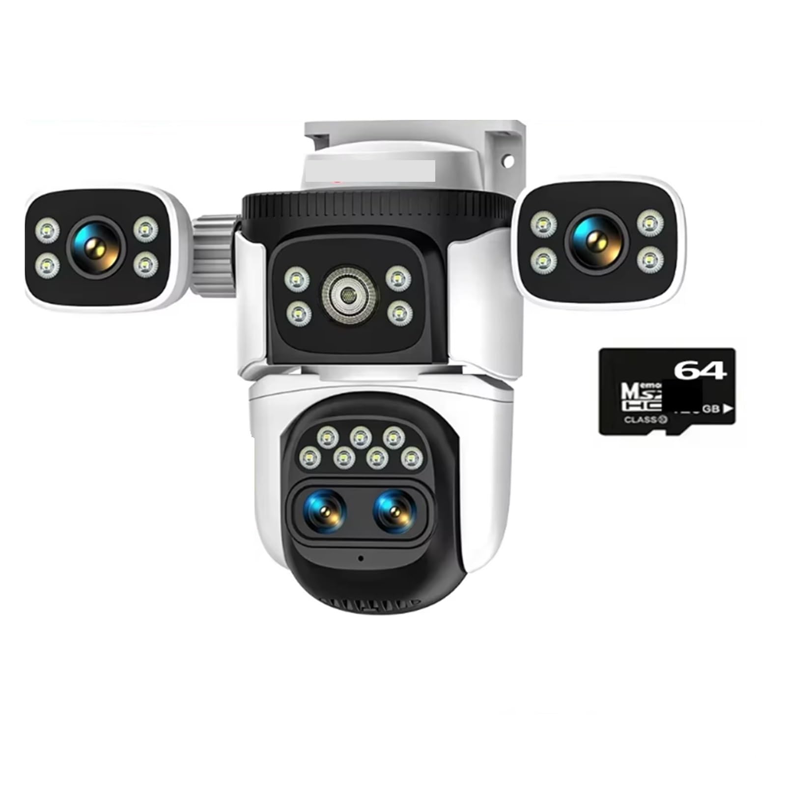Oshpmbdlyfj Uk Plug 10K Security Protection Wifi6 Camera Outdoor Three Screen 20Mp Cctv External Ip Cam 10X Zoom 8K 15Mp Video Surveillance Camera(,10K Cam 64G)