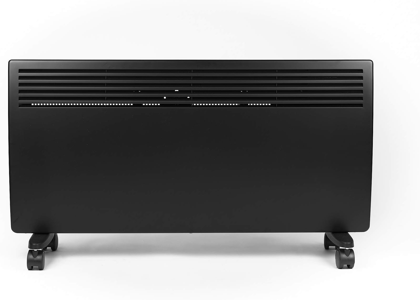 Devola Electric Panel Heater Low Energy Wall Radiator, Eco Warm Energy Efficient Convector, Free Standing or Floor Stand, Adjustable Thermostat with Programmable Timer, Lot 20, 2000W, DVM20B - Black
