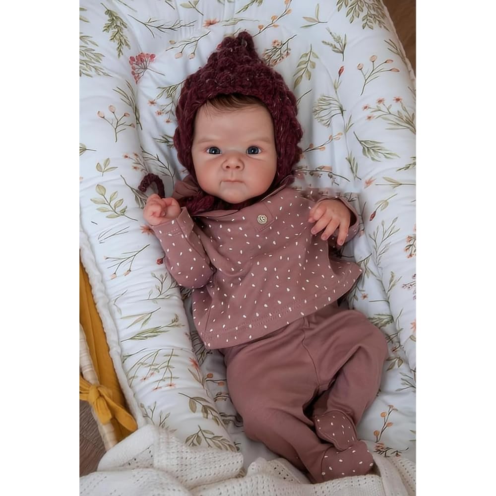 Realistyczna lalka Reborn, 48 cm miękkie silikonowe lalki reborn, Realistyczne 18-calowe lalki Realistyczne lalki z kompletnymi akcesoriami, dla dziewczynek w wieku od 3 lat
