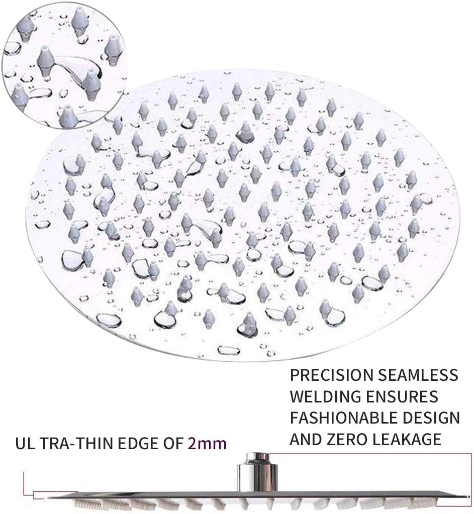 Bеѕt Dеаl 🛒 LOHNER Rainfall Shower Head Kit with Hose, Luxurious Stainless Steel 8'' Rain Showerhead and 5 Settings Handheld Combo with Push Button Flow Control, with Adjustable Shower Arm (Round Shower Set)