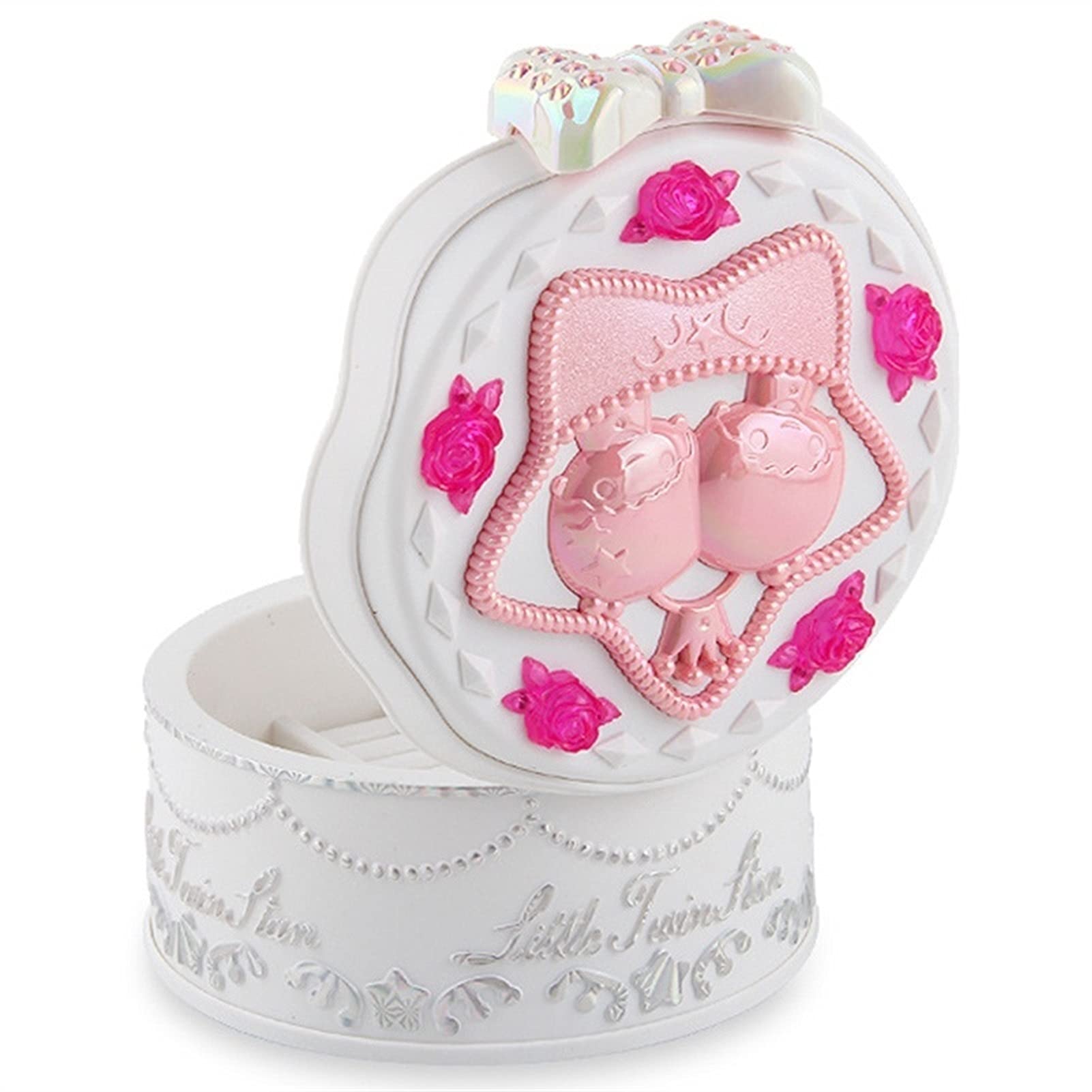 Caja de Musica Chica Música Joyería Caja Bailarina Spinning Gramófono Juguete Regalo de Cumpleaños for niños(Pink)