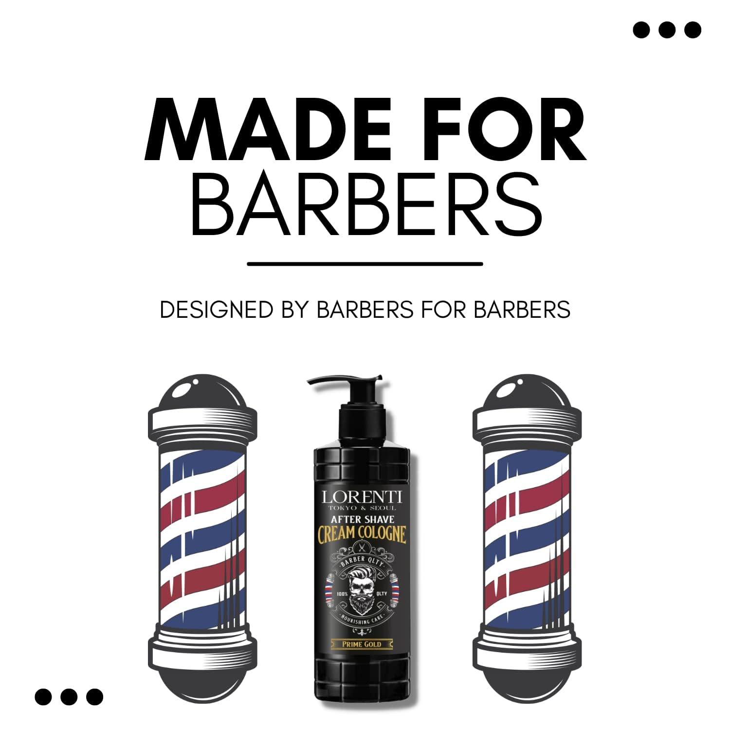 LORENTI TOKYO & SEOUL Barber After Shave Cream Cologne Lotion męski 400 ml Prime Gold | balsam po goleniu, żel po goleniu