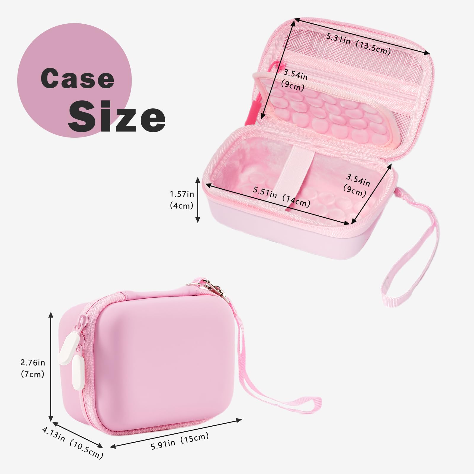 ProCase Custodia Macchina Fotografica Digitale Compatta Compatibile con Canon SX740 HS, Canon G7X Mark III Mark II, Sony ZV-1, Kodak Pixpro WPZ2, Universale Portatile Borsa Macchina Fotografica-Rosa