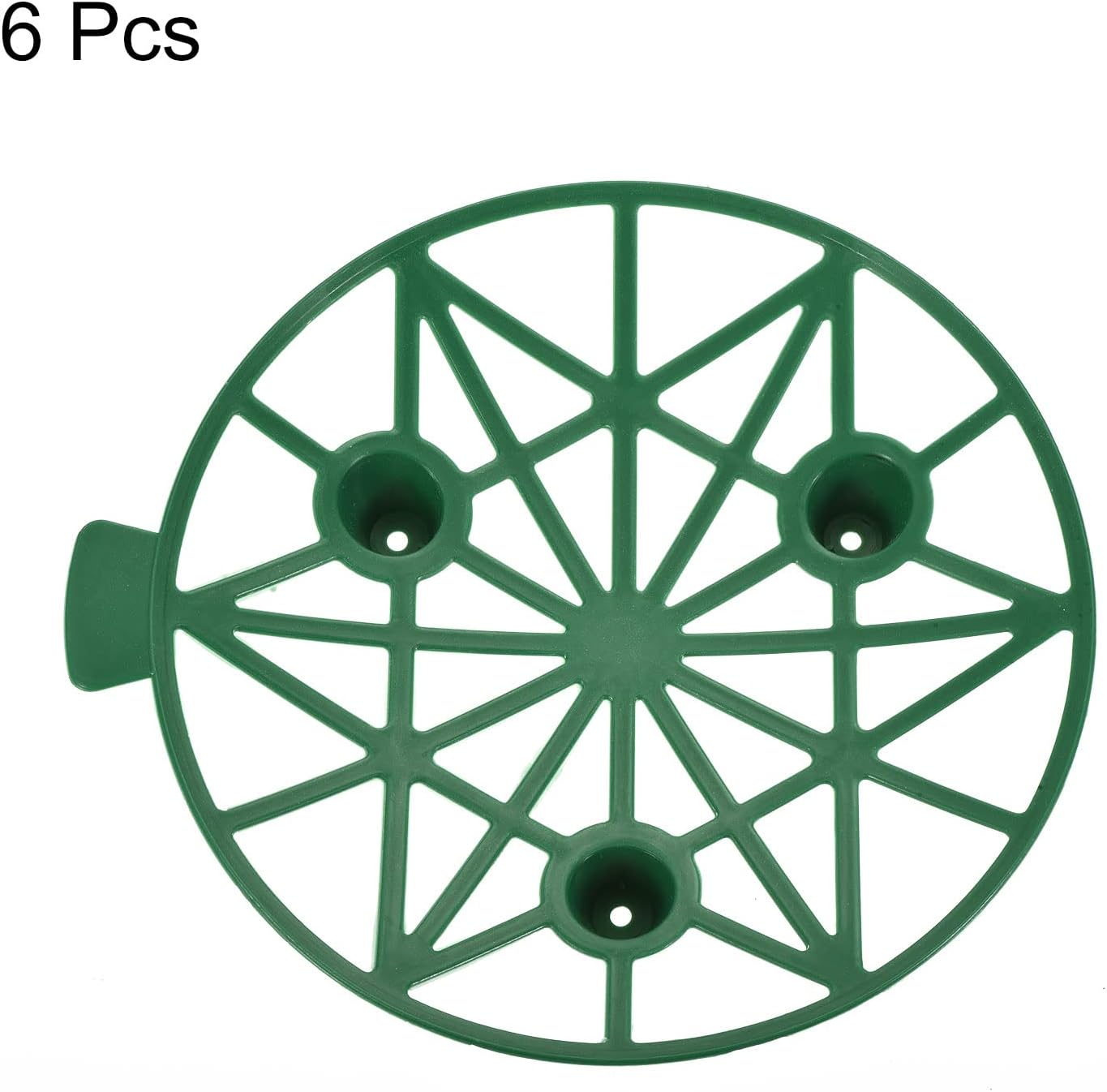 MECCANIXITY Plant Cradle, Garden Supports Cage Plastic Holder Stand for Pumpkins Vegetable Planting, Green Pack of 6