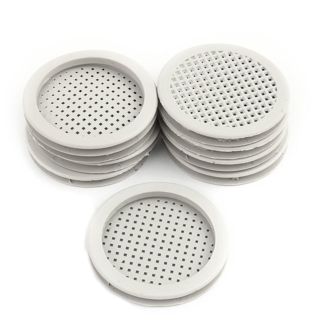 Sourcingmap 67mm Dia Plastic Round Shape Mesh Hole Air Vent Cover Gray 9pcs