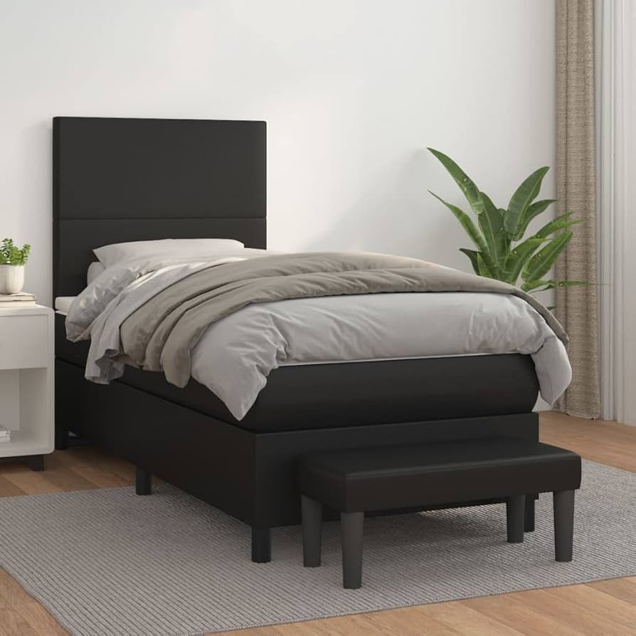 Boxspringframe kunstleer zwart 80x200 cm