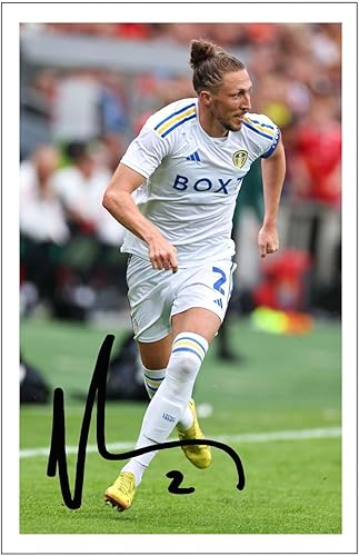 RJR PRINTS Luke Ayling - Leeds United firmado 12 x 8 pulgadas impresión fotográfica preimpresa autógrafo, regalo de fútbol