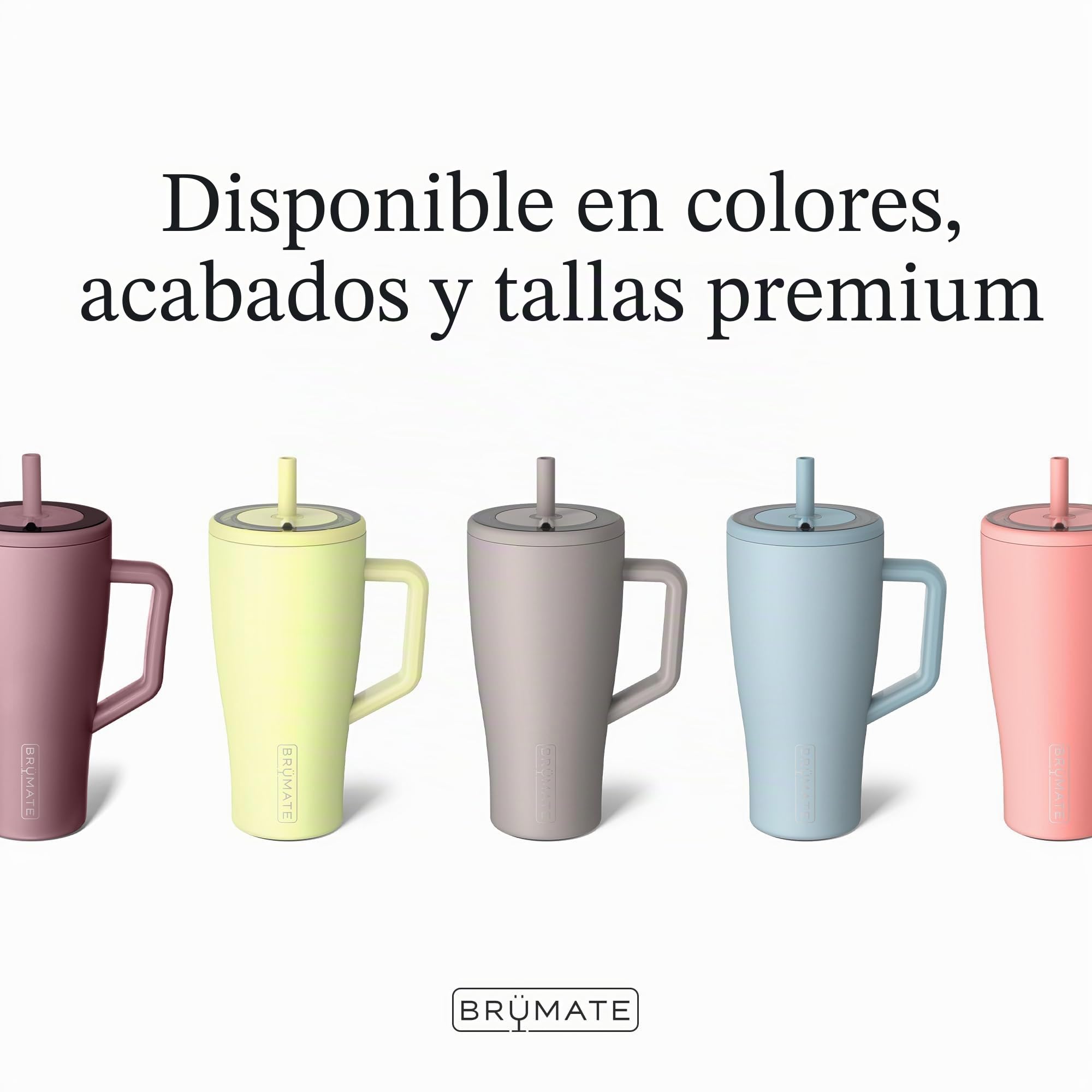 BrüMate Era - Vaso de 1.2 L con pajita y tapa | Botella de agua de metal de 40 oz con asa | 100% a prueba de fugas | Taza aislada | Taza de viaje de acero inoxidable para el gimnasio | Mantiene las
