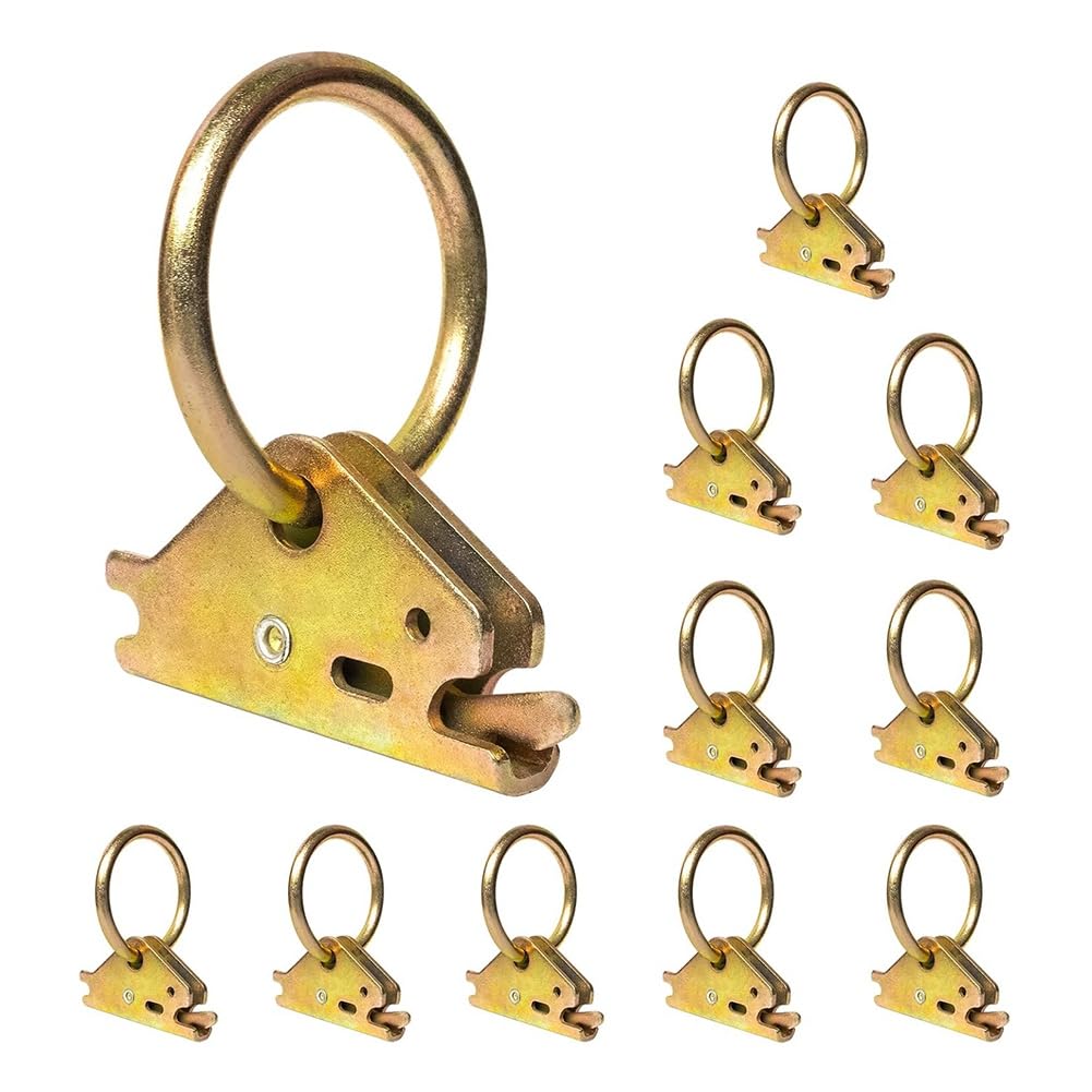 UDSKNV[KSL E-Track Tie Down O Ring 10PCS Heavy Duty E-Track Ring for E-Track Tie Down Rails/Single System