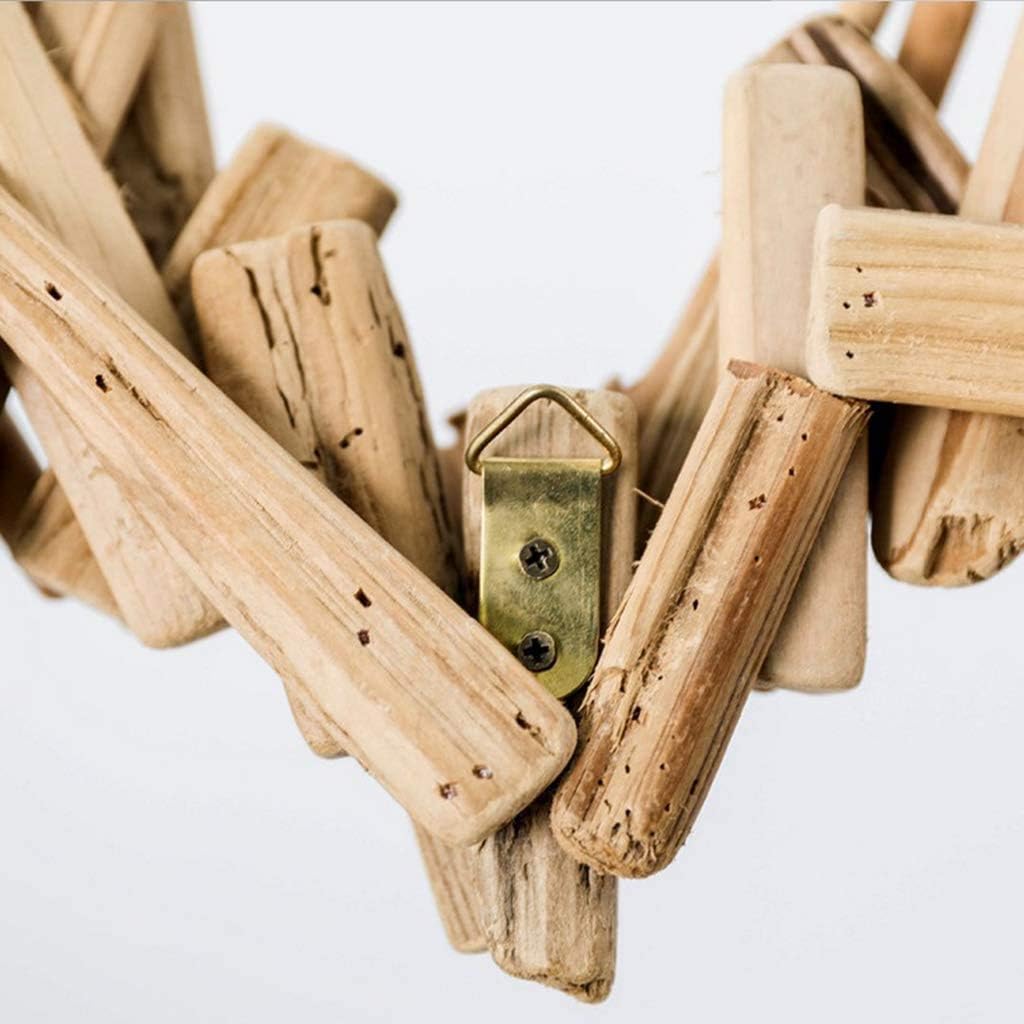 Wicker Heart Wreath Heart-Shaped Driftwood Wood Carved Wall Hanging Ornament for Wedding Birthday Party Decoration