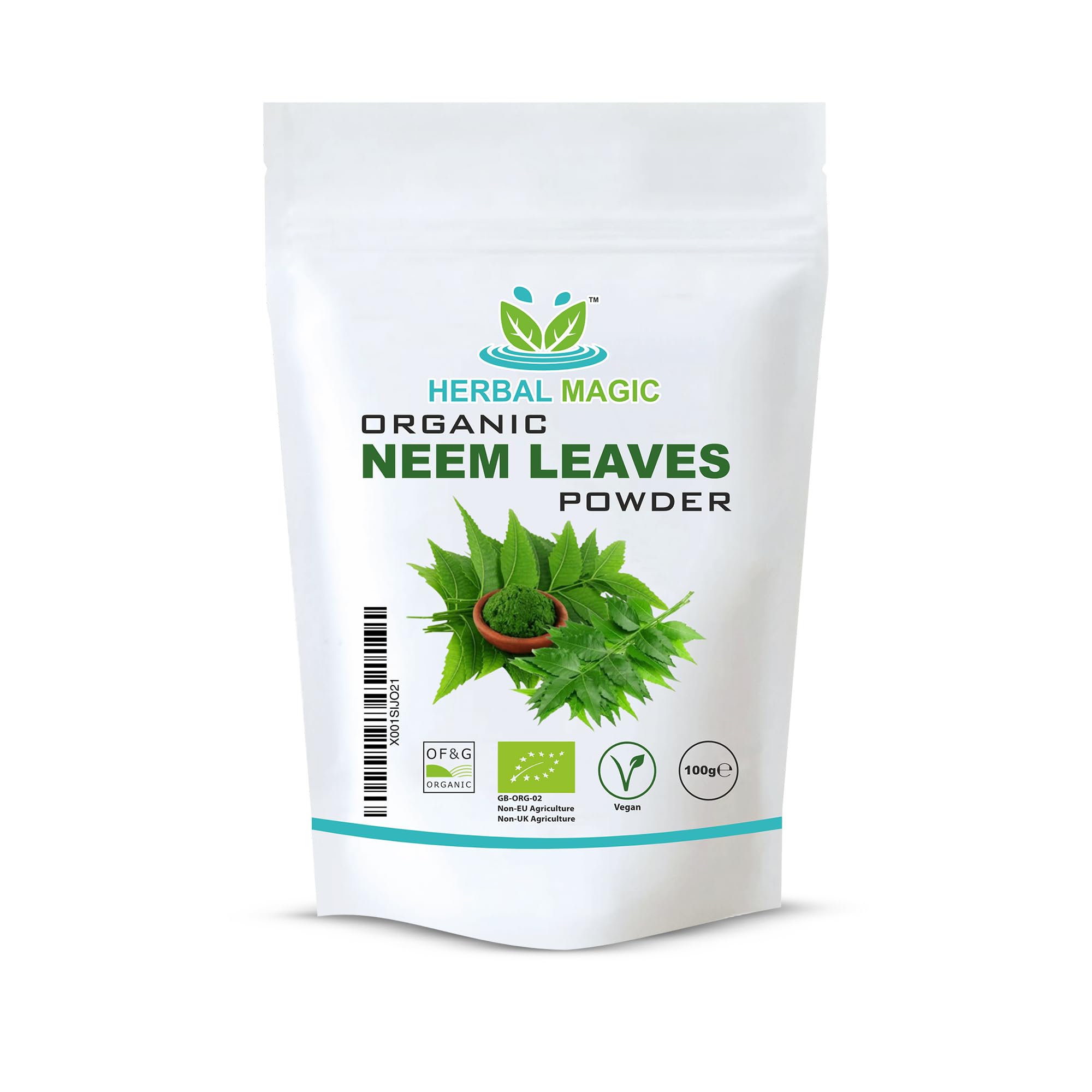 Organic Neem Leaves Powder Face Mask - Sparkle Your Smoothies, Shakes, Baking - Free from Fillers & Presrevatives -100g - Pack 1