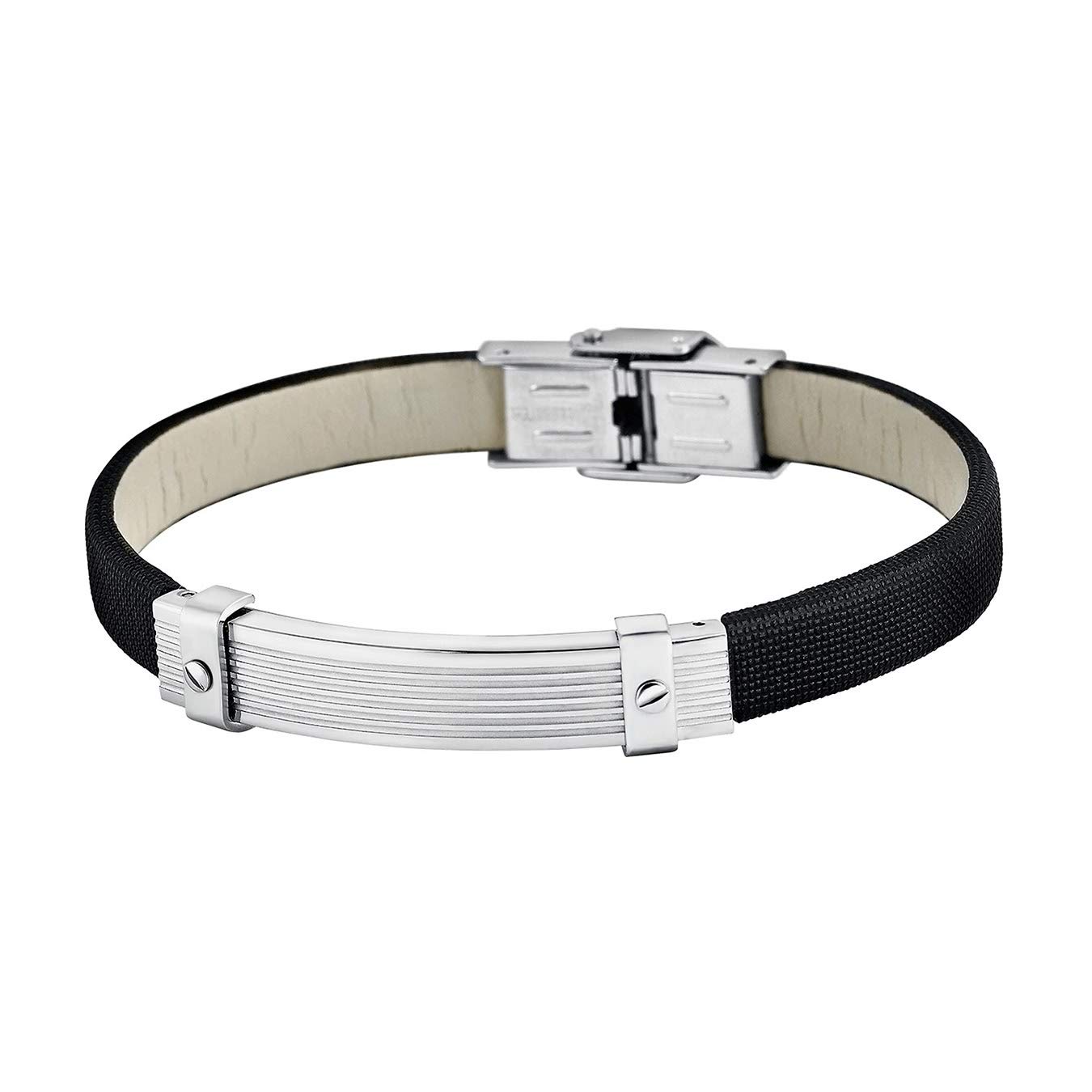 Lotus Style Acero Pulsera ls1730 – 2/1 para Hombre Joyas de Plata Negro d2jls1730 – 2 1