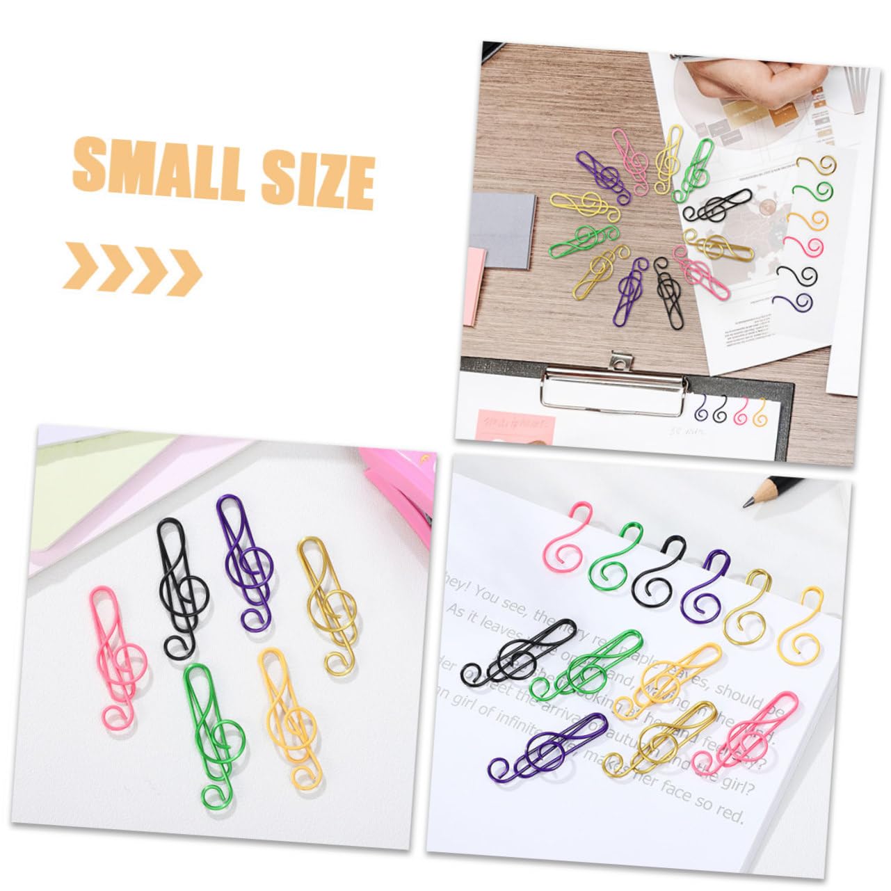 SHINEOFI 300stücke Bunte Musiknoten Büroklammern Aus Metall Praktische Kleine Klammern Für Dokumente Notizen Scrapbooking Und Mehr Für Schule Und Büro